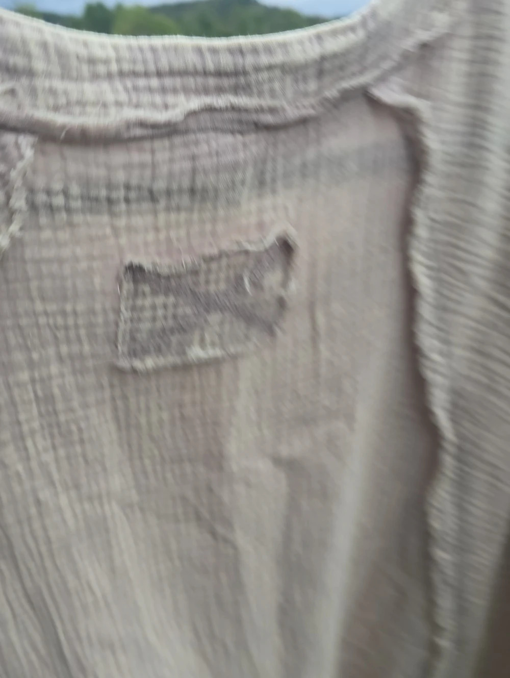 Zenana Washed Double Gauze Exposed Seam Short Sleeve Top - Picture 7 of 7